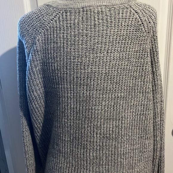 Grey Lace up Sweater - Picture 4 of 4